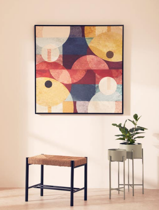 Bandar Natural Rope and Black Wood Small Bench