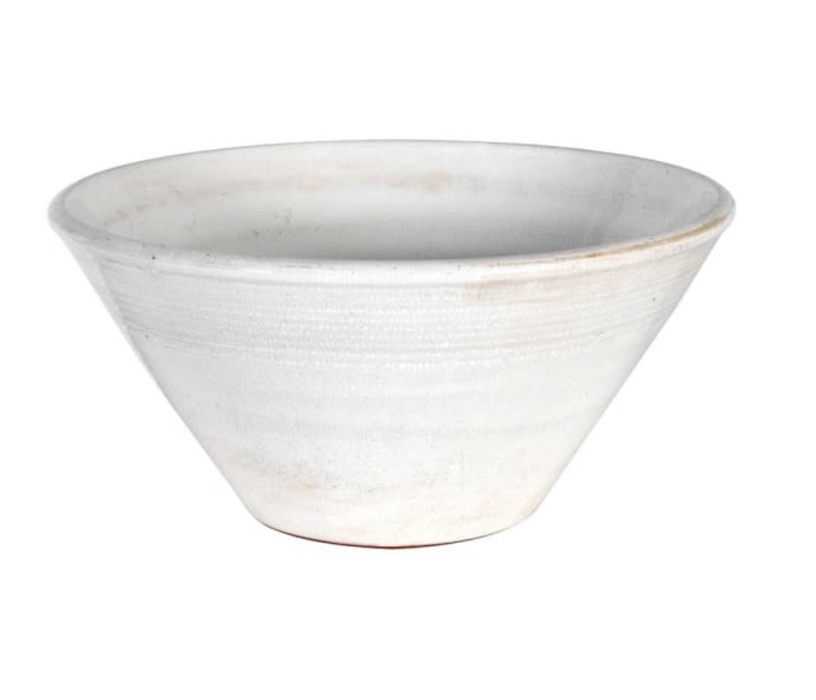 Ecru Ribbed Bowl