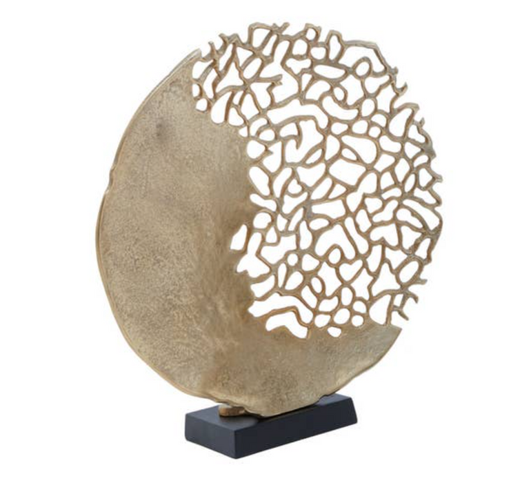 Luxe Round Golden Sculpture