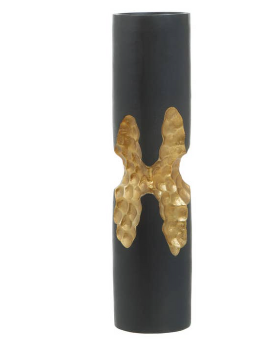 Luxe Black And Gold Candle Holder