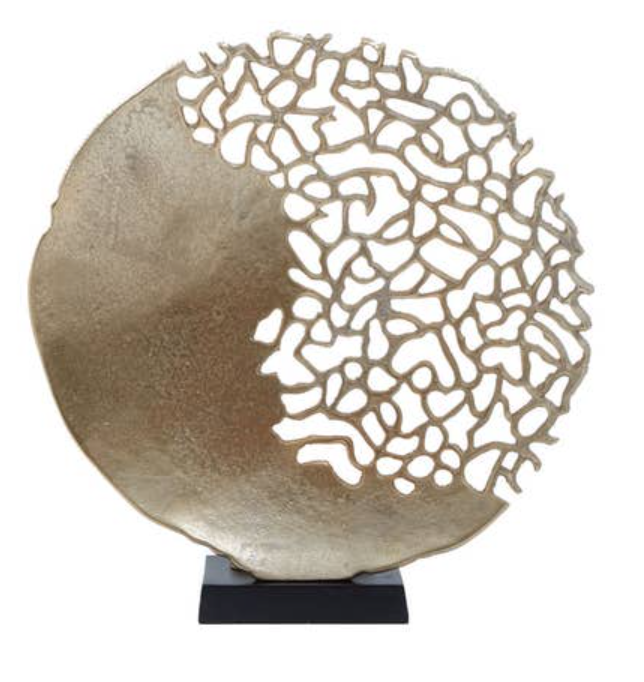 Luxe Round Golden Sculpture