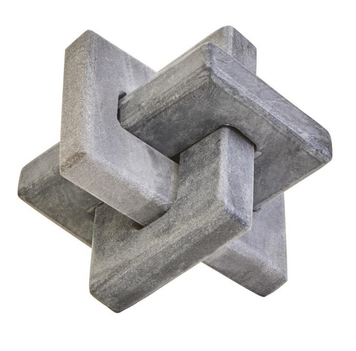 Nason Grey Marble Knot Sculpture