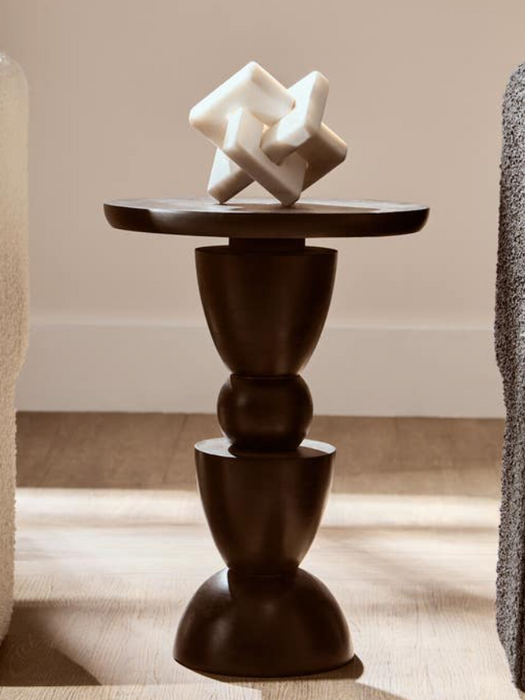 Nason White Marble Knot Sculpture