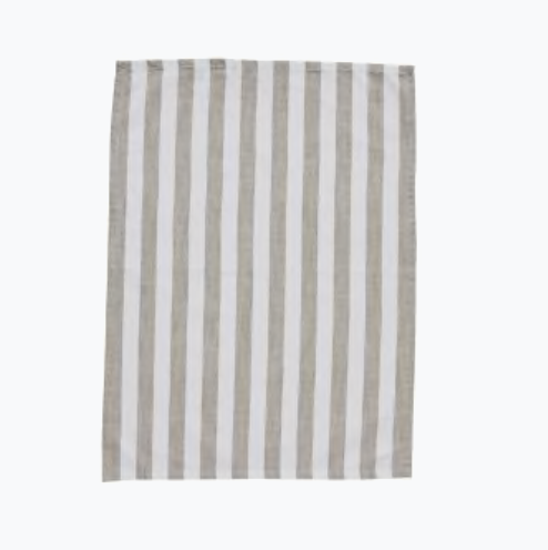 Olivia Large Linen Striped Kitchen Towel