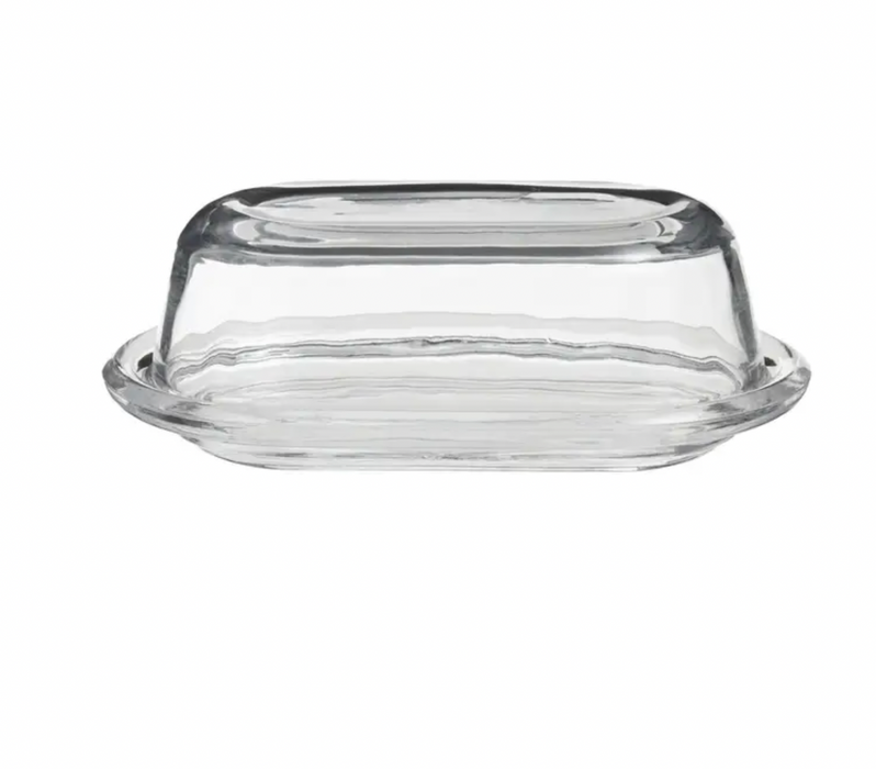 Clear Glass Butter Dish