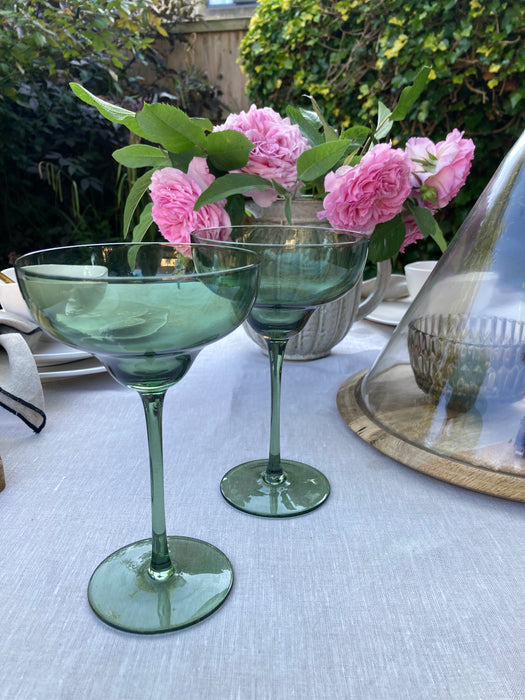 Green Martini / Champagne Glass