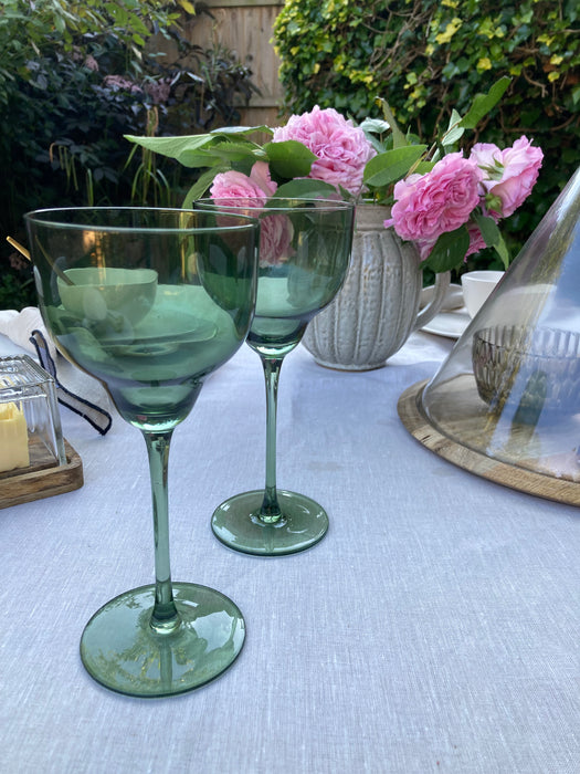 Green Wine Glasses