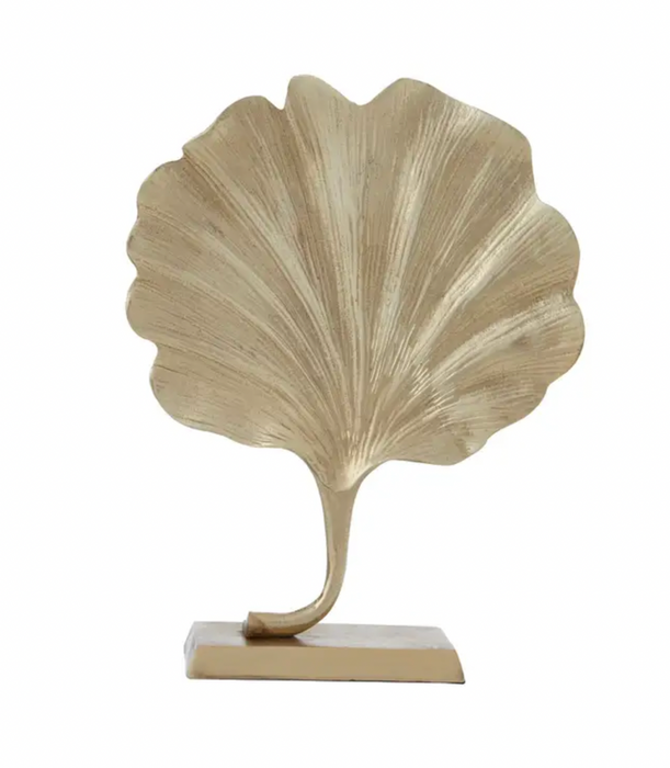 Prato Gold Finish Leaf Sculpture