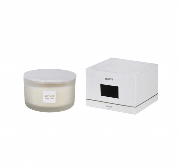 White Lidded Alang Alang Candle