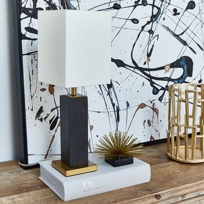 Black Marble Table Lamp