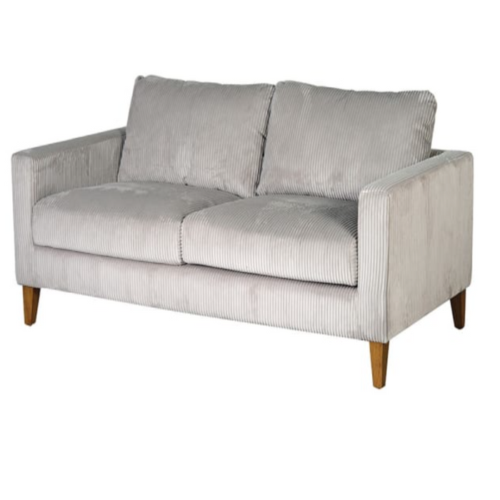 Beige Corduroy Double Sofa