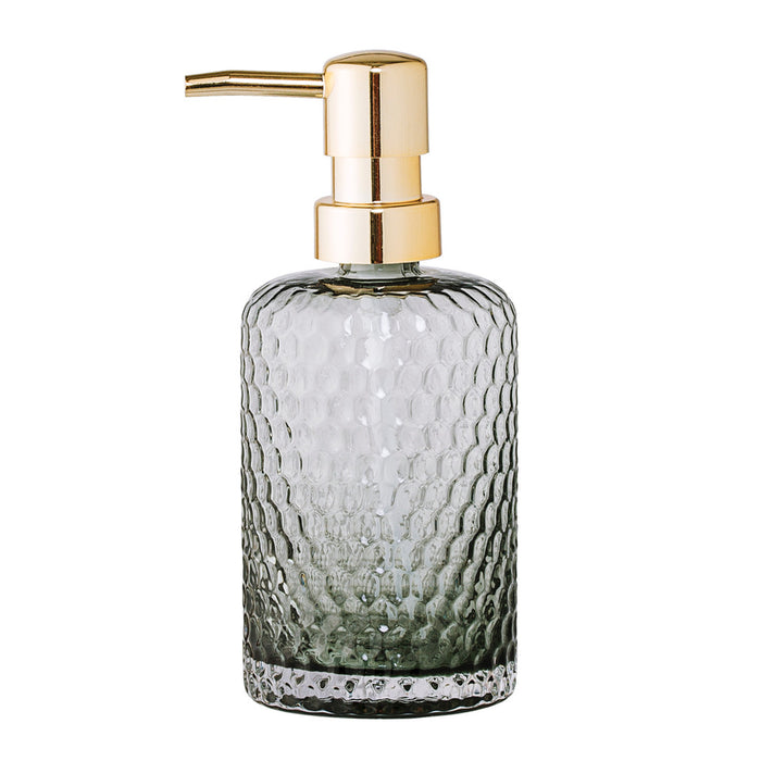 Grey/ Gold Glass Soap Dispenser