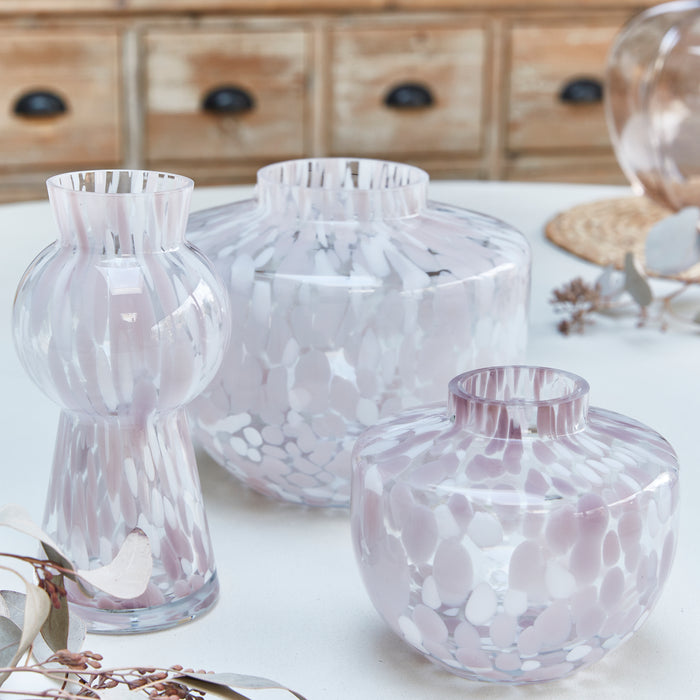 Marbled Rose Glass Vases