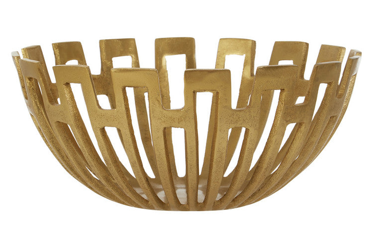 Large Structured Gold Bowl