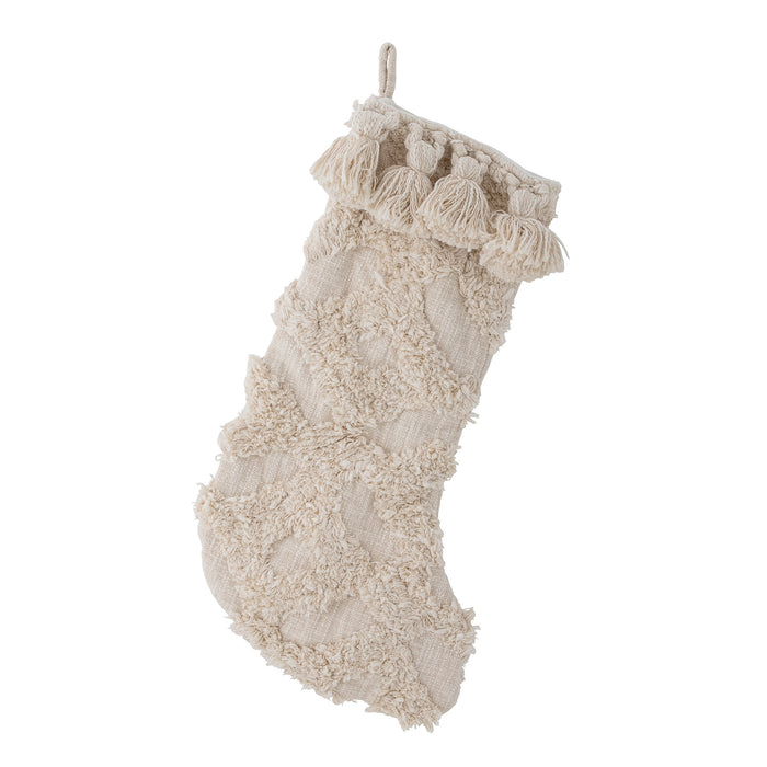 Tufted Cotton Christmas Stocking