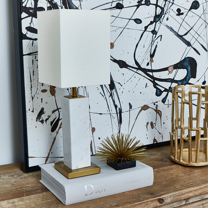 White Marble Table Lamp