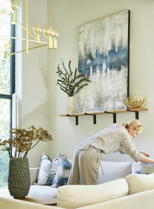 Cool Toned Fluted Vase