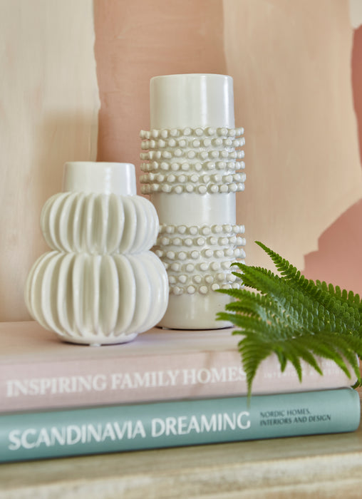 Coral Inspired Straight Stoneware Vase