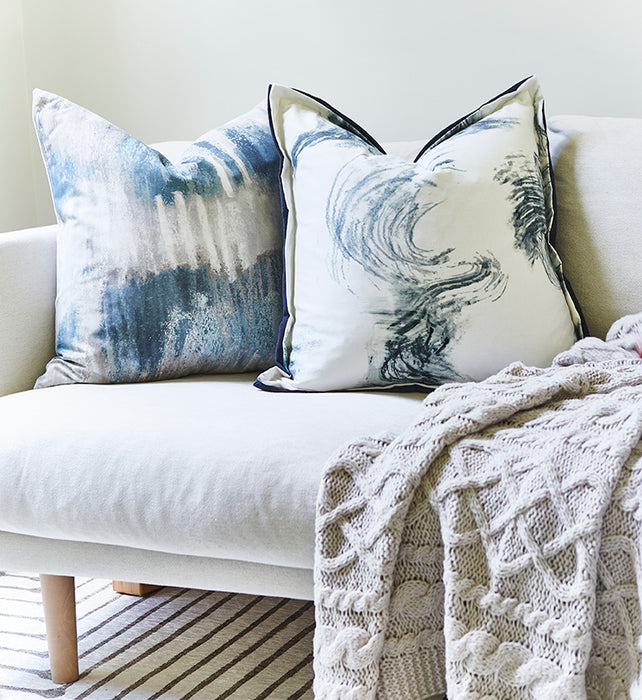 Twisting Printed Velvet Cushion
