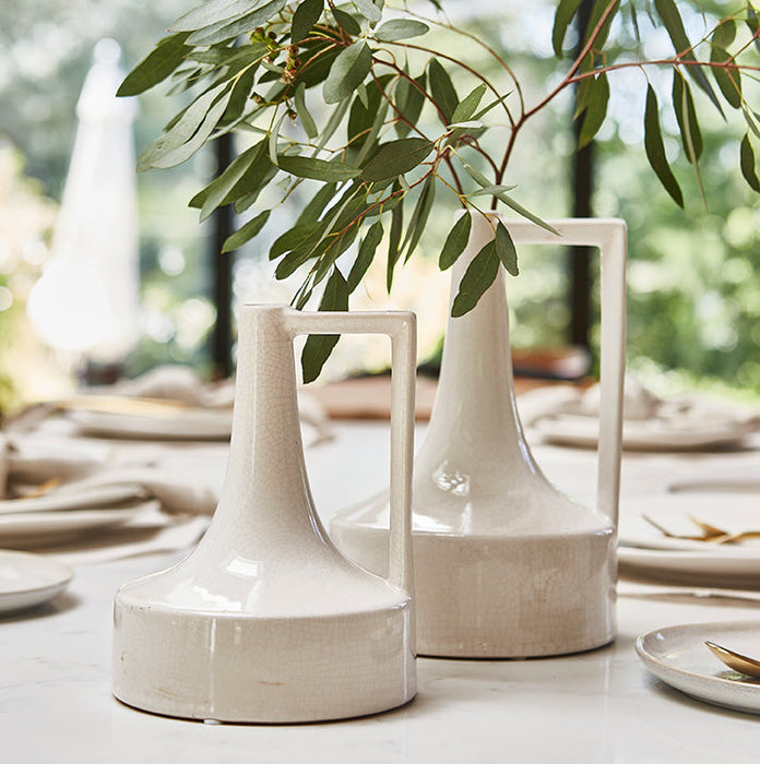 Heavy Bottomed Vase with Handle