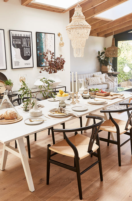 White Organic Ceramic Dinner Set