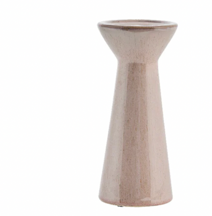 Tall Powder Pink Candlestick