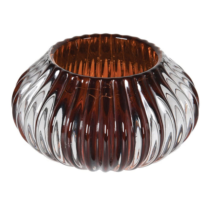 Red Glass Candle Holder