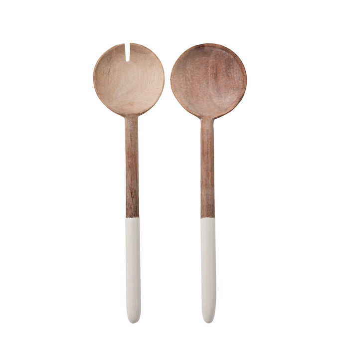 Dipped White Salad Servers