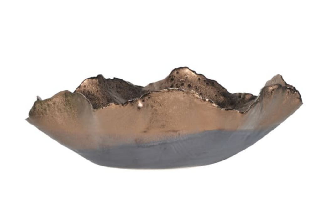 Large Copper Wave Bowl