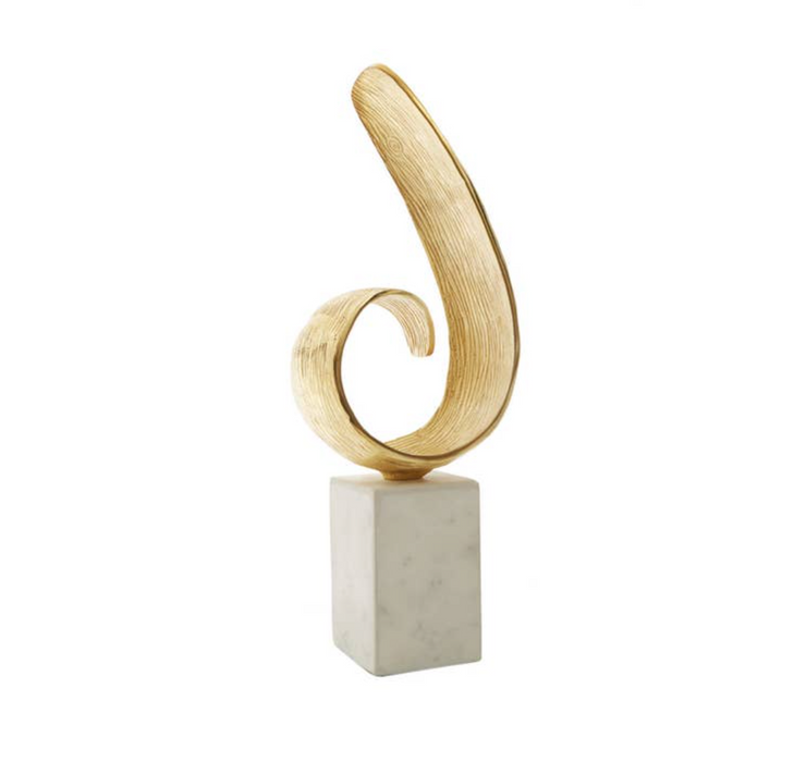 Luxe Gold Curl Sculpture
