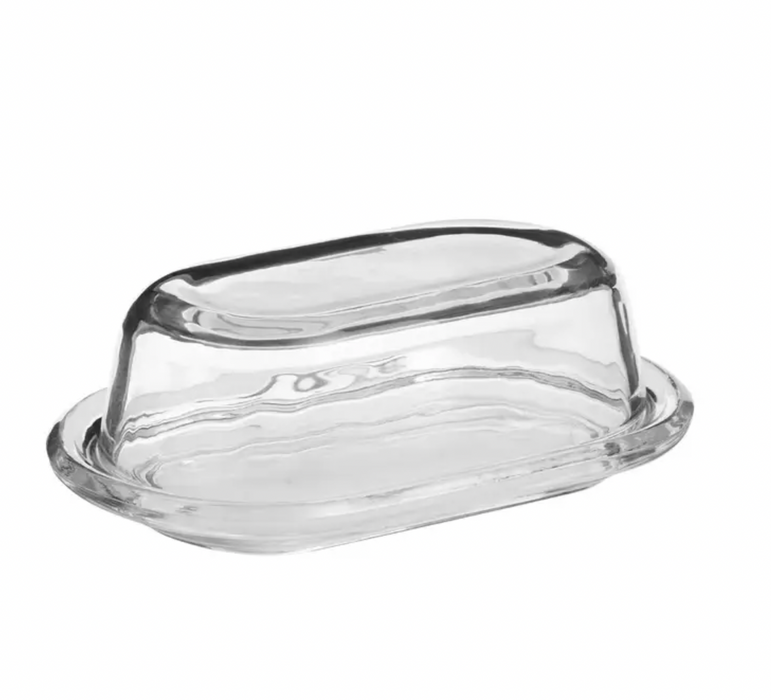 Clear Glass Butter Dish