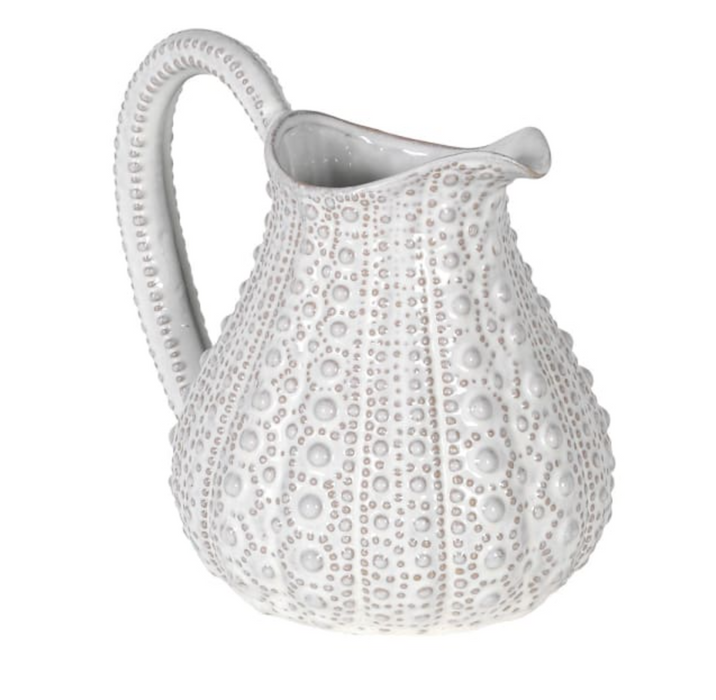 White Urchin Jug Vase