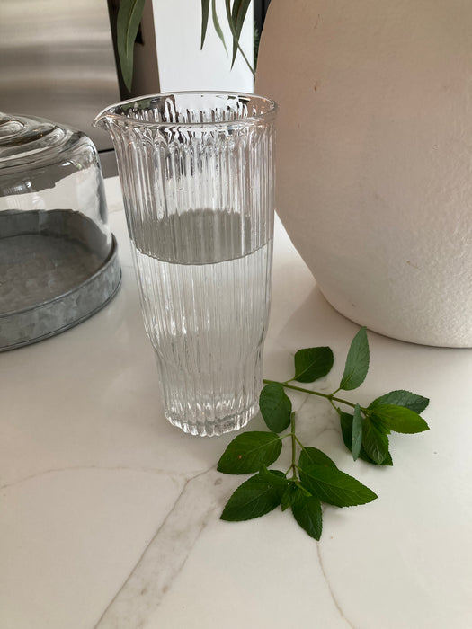 Textured Glass Water Carafe