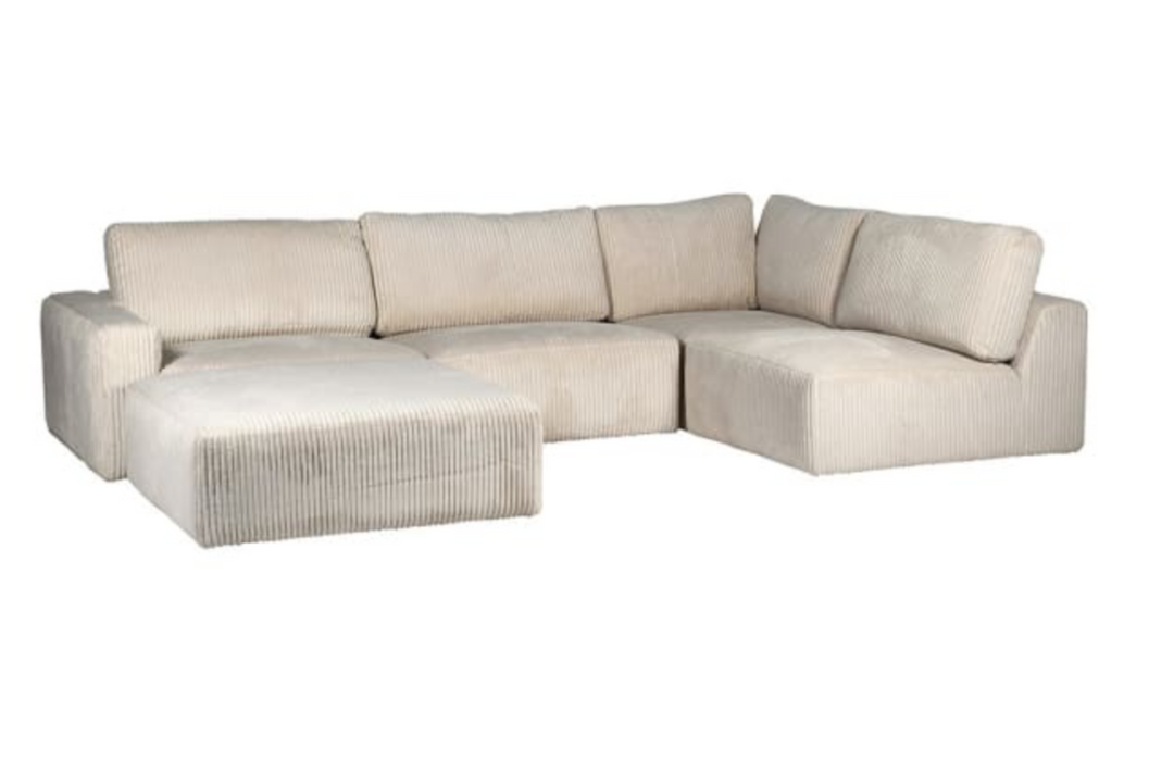 Jumbo Cord Cream Textured Sofa