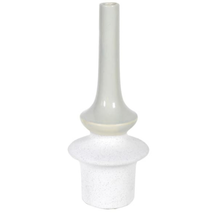 Cream Contoured Ceramic Vase