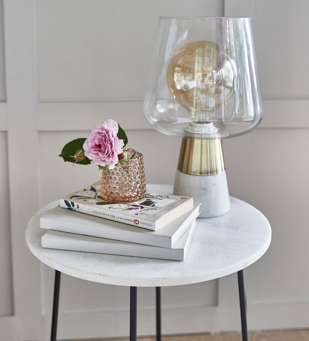 White Marble Side Table