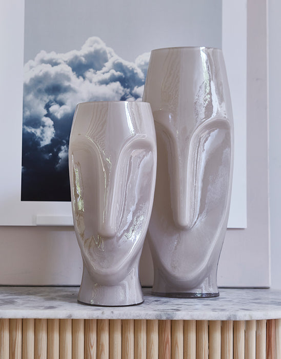 Warm Grey Visage Vase