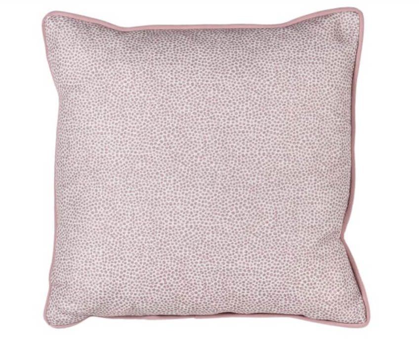 Pink Leopard Piped Cushion