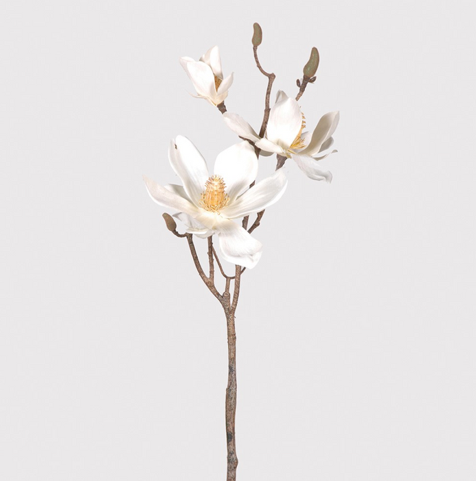 Off-white Magnolia Stem Decor