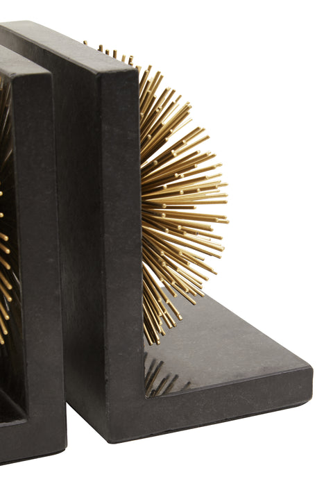 Starburst Black and Gold Bookends