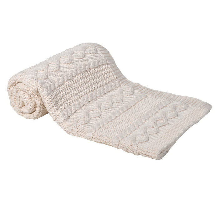 Cream Knitted Throw